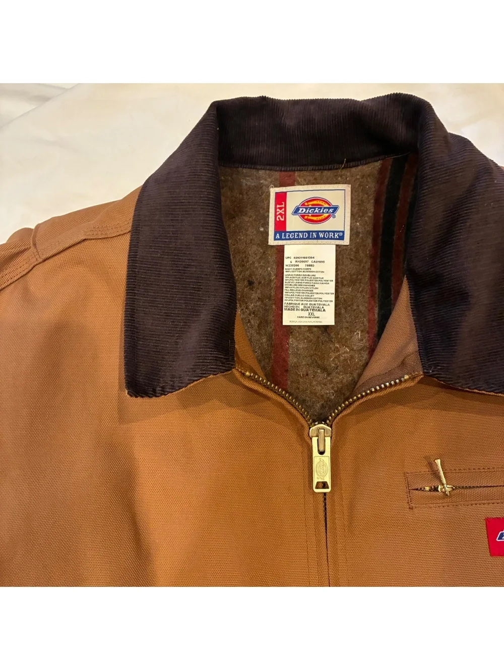 Vintage Dickies Detroit Style Blanket Lined Canvas Duck Y2K Work Jacket Size XXL